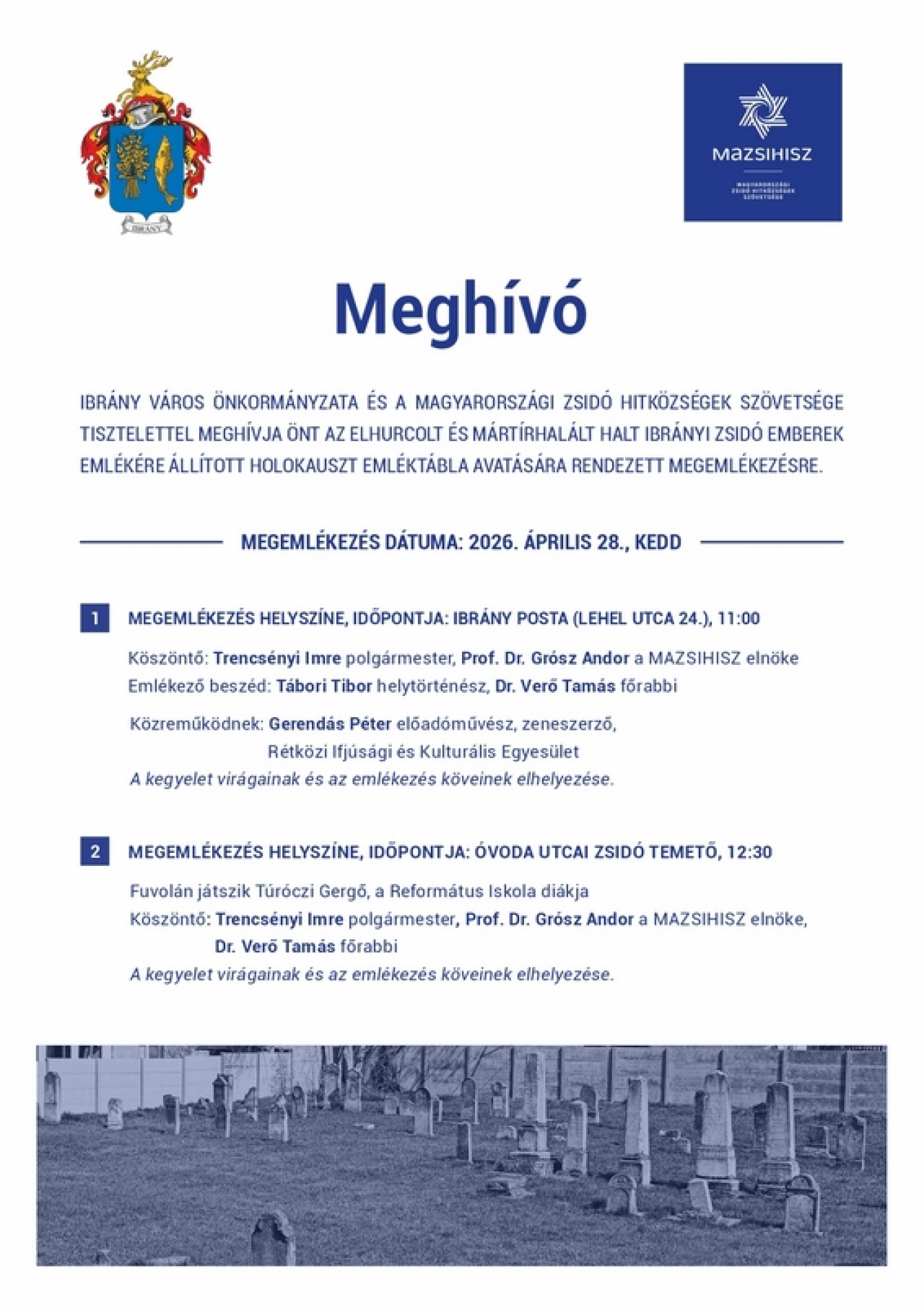 Emléktábla avatás