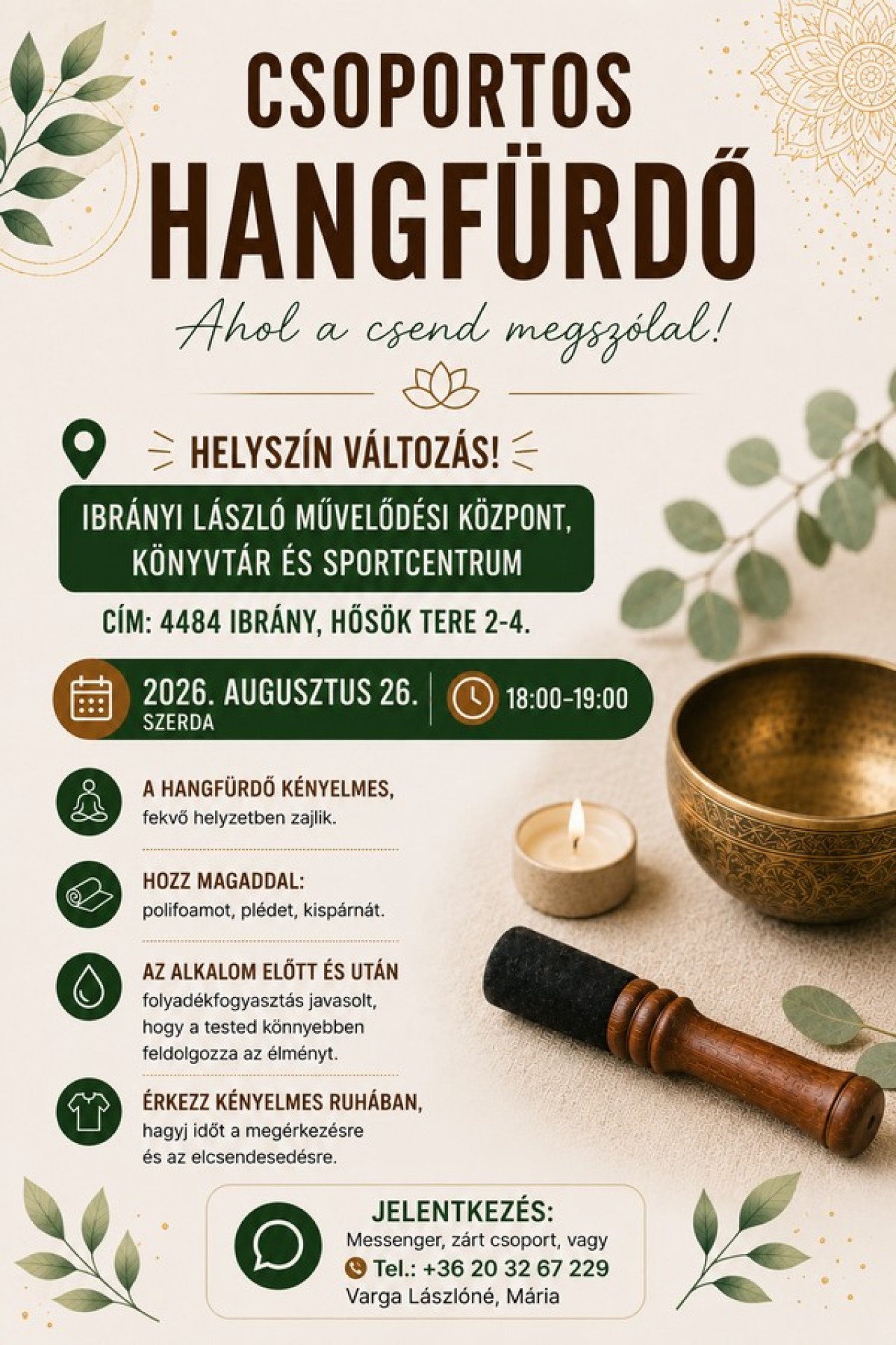 Csoportos hangtálfürdő